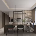 Modern Light Luxury Living And Dining Room Interior Design With Cozy Neutral Tone Furnishings