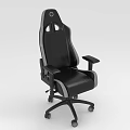 Black Leather Office Chair With Ventilated Backrest Modern Armrests And Wheels