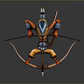 3D Monkey Warrior Character Drawing Bow In Orange Blue Outfit With Helmet