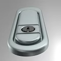 Modern Silver Door Lock Design Featuring Button And Keyhole Details