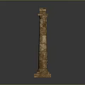 Ancient Greek Roman Style Brown Stone Pillar Structure With Two Columns And Top Beam