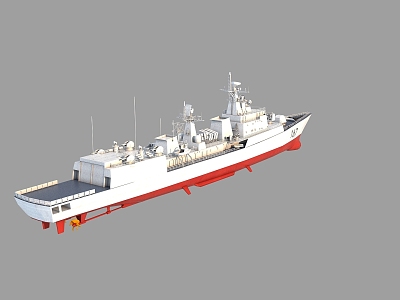 Shenzhen missile destroyer Lvhai class 051B missile destroyer Chinese Navy missile destroyer 167 3d model