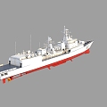 Shenzhen missile destroyer Lvhai class 051B missile destroyer Chinese Navy missile destroyer 167 3d model