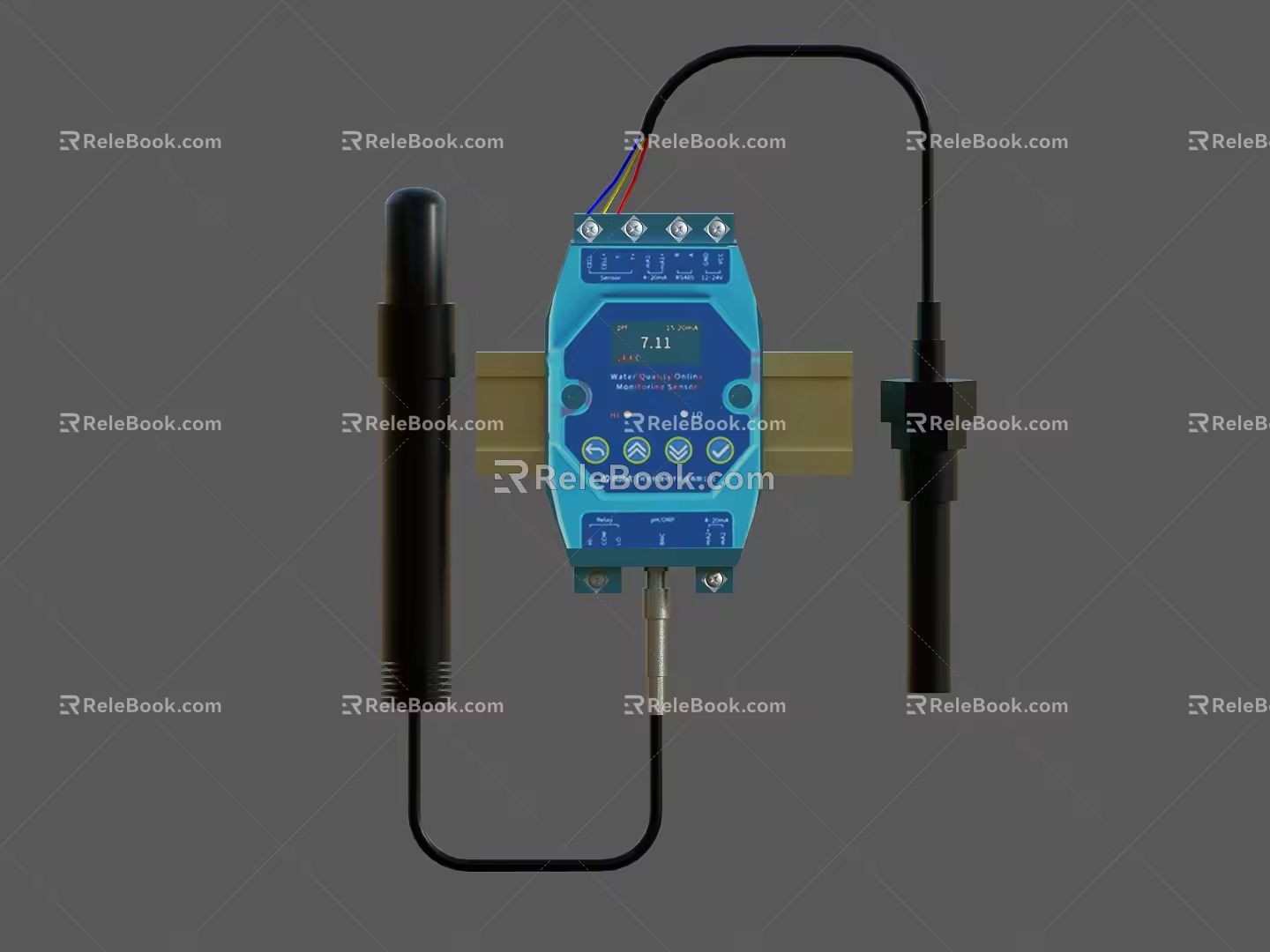 Sensor Agricultural Aquaculture pH EC Two-in-One Sensor Industrial Sewage Monitoring Electrode Probe Detector 3d model