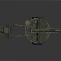 Old Fashioned Military Field Cannon With Metal Wheels And Stable Platform