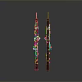 Two Long Decorative Household Candles Essential For Home Living Decoration