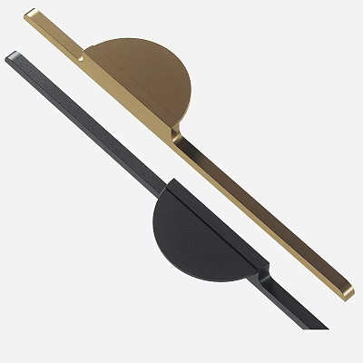 Modern Gold And Black Metal Bar Handles For Cabinet And Drawer Decoration 3d model