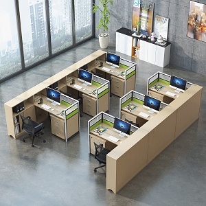 Staff Desk Office Staff Desk 3d model