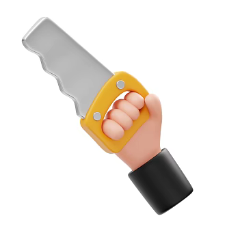 Modern Saw Cartoon Small Gesture Anime Saw 3d model