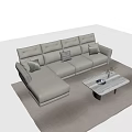 Modern sofa coffee table combination 3d model