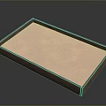Sculpture Carving Artisan Tray with Wooden Frame and Light Colored Smooth Surface