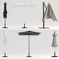 Outdoor Standing Umbrellas With Various Colors And Different Styles For Patio