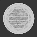 Rustic Decorative Wooden Barrel With Metal Hoops And Cracked Surface Texture