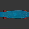 Blue Skateboard With Red Wheels Lightweight Design For Casual Daily Use