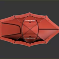 Red KUSHY Camping Tent With Modern Outdoor Structure And Sturdy Design
