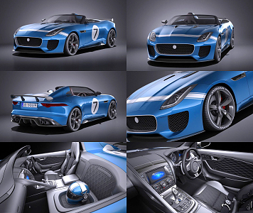 Hyundai sports car Jaguar sports car 3d model