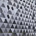 Modern Wall Panel With Geometric Triangular Pattern In Black And White