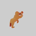 Orange Gorilla Figurine With Trumpet Decorative Ornament Set For Home Decor