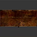 Red Wooden Multi Tier Decorative Shelf With Top Hole And Supporting Feet