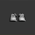White Classic Lace Up Shoes With Black Stripes And Shell Toe Design