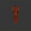 Red Decorative Model Featuring Sails And Wheels With Unique Craftsmanship Design