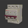 White Residual Current Device EL 30 With Red Button Green Indicators And Mounting Holes