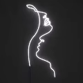 Creative Neon Decorative Lights with Face Outline Designs in Various Colors for Modern Wall Decoration