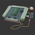 Professional Medical Device With Digital Display Control Buttons And Handheld Probe 3d model