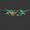 Fantasy Forest Creature Character With Antlers Green Skin And Leaf Decorated Costume