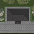 Traditional Detached Villa With Tile Roof Symmetric Windows And Lawn Front Yard
