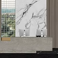 Modern reception desk 3d model