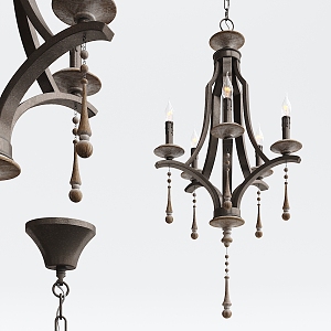 Industrial LOFT Chandelier Iron Chandelier 3d model