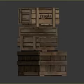 Ammunition Boxes Arms Boxes Arms Boxes Military Boxes Wooden Boxes Wooden Crates Old Wooden Crates 3d model