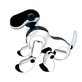 Smart Machine Robot Dog With White Black Design And Interactive Companion Features 3d model