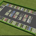 Eco Friendly Parking Lot With Green Landscaping And Sustainable Design Features