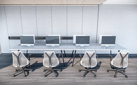 Office Desk and Chair 3d model