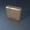 Modern Golden Rectangular Electronic Device With Smooth Surface And Vent Design 3d model
