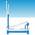 Blue And White Fitness Equipment With Parallel Bars For Home Gym Workouts