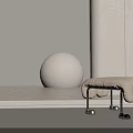 Modern Beige Upholstered Sofa Stool With Metal Legs And Minimalist Interior Decor