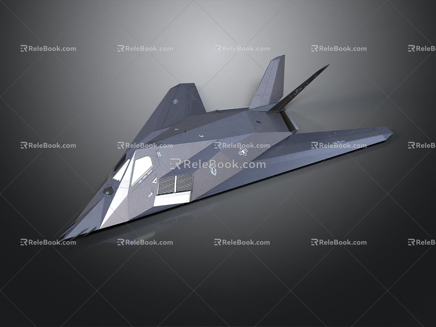 117 stealth aircraft stealth fighter stealth aircraft military aircraft stealth bomber 3d model