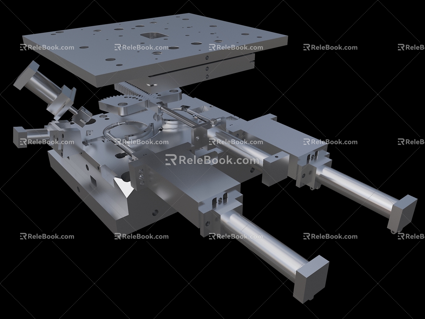 Pipe industry mold structure equipment structure 3d model