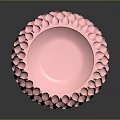 Elegant Pink Vase With Wavy Texture For Modern Home Furniture Decor