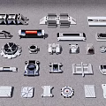 Various Types of Hardware Tools Including Precision Mechanical Parts Industrial Construction Accessories and Metal Components