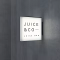 Modern signboard shop side move 3d model