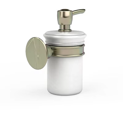 Modern Bathroom Accessory With White Ceramic Body Metal Lid And Side Knob 3d model