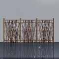 Natural Bamboo Swing Door With Wooden Frame For Home Interior Decor