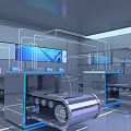 Mechanical Science and Technology Exhibition Area Research Institute Science and Technology Interactive Area 3d model