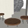 Modern coffee table side table table table 3d model