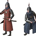 Daming Robbery PBR Binding Action Ming Dynasty Edge Army Cloth Armor General Armor Soldier Daming Nine Edge Army Soldiers 3d model