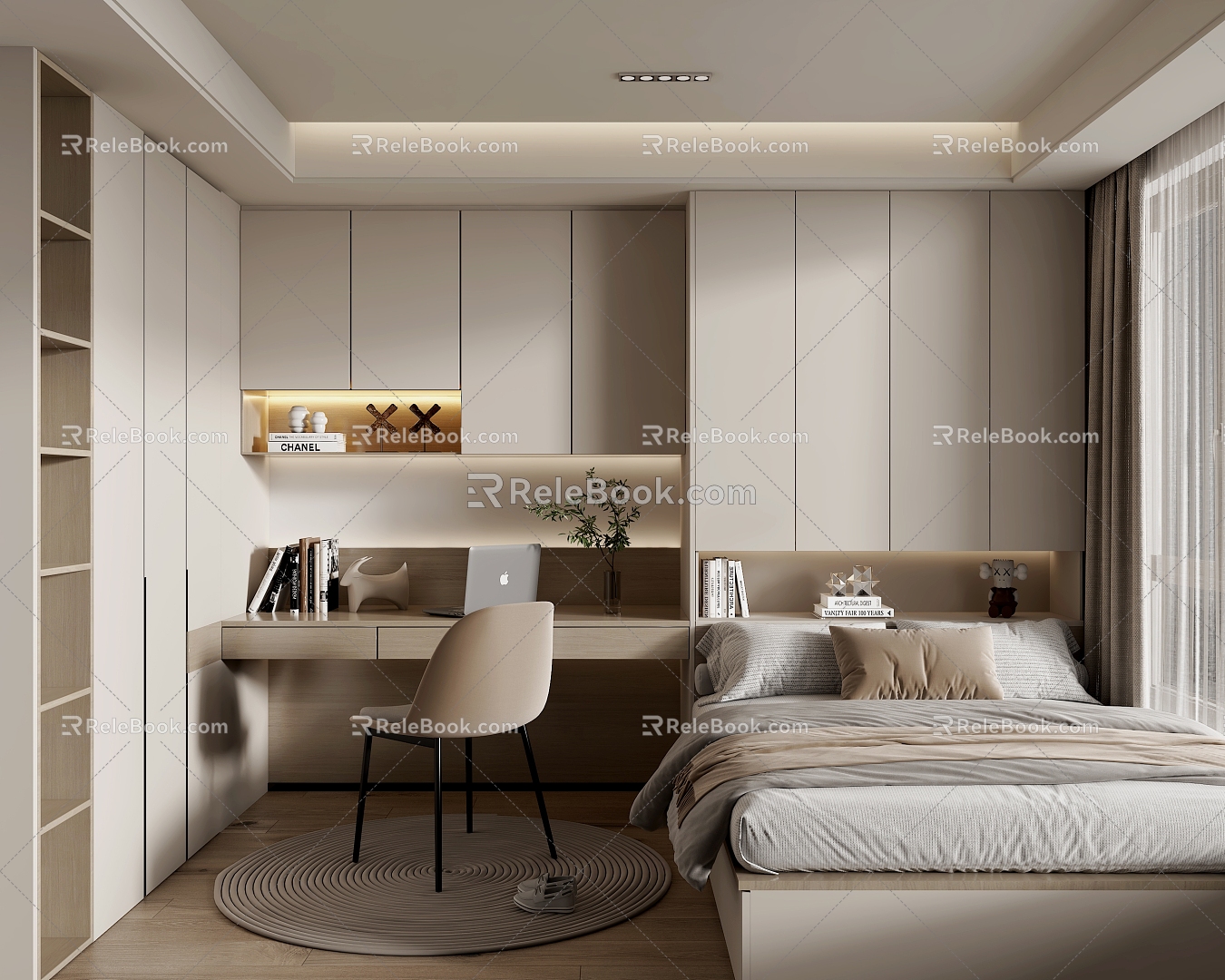 Modern Tatami Bedroom 3d model